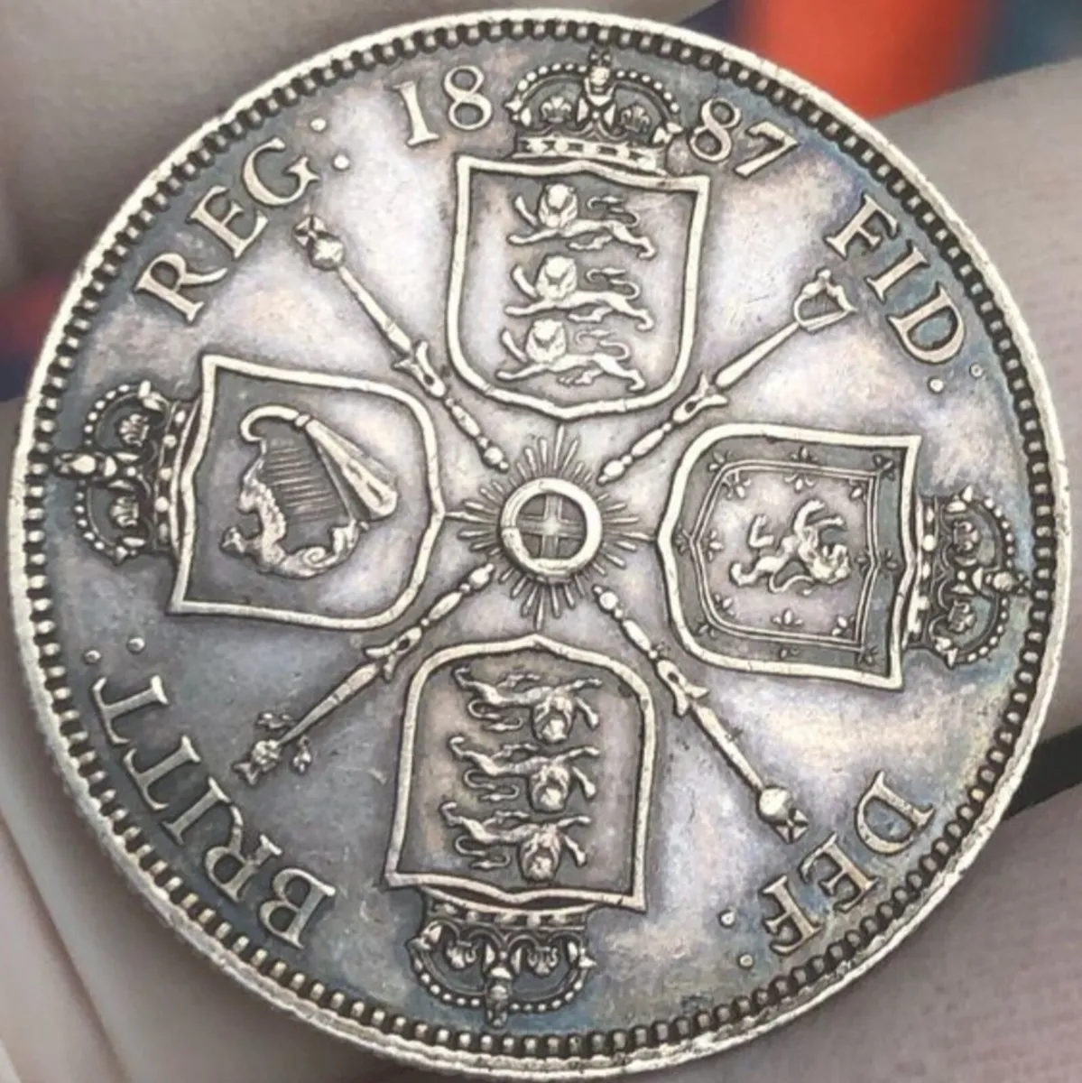 1887 Victoria Jubilee head florin - Image 2