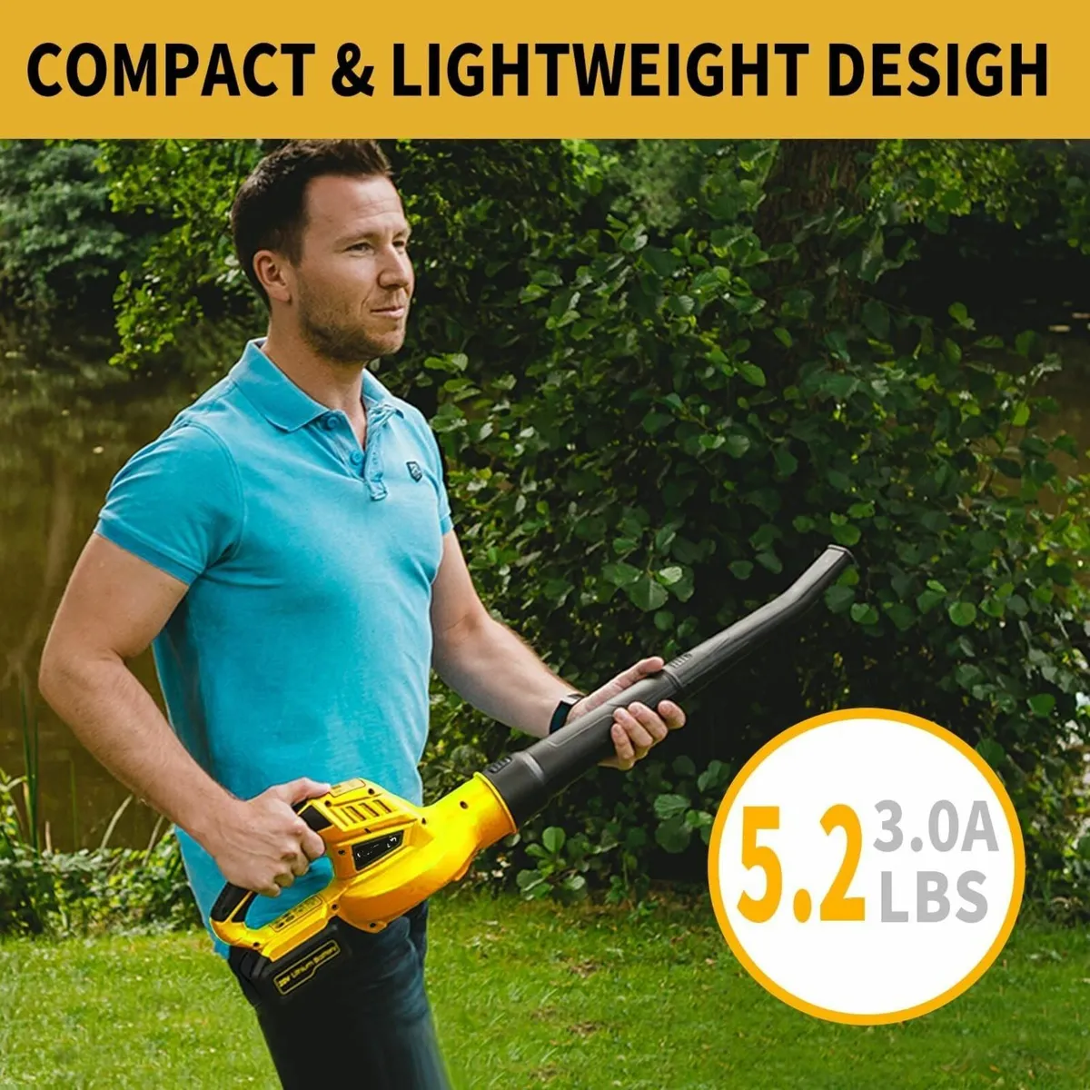 20V Cordless Electric Blower 3.0Ah Battery - Image 2