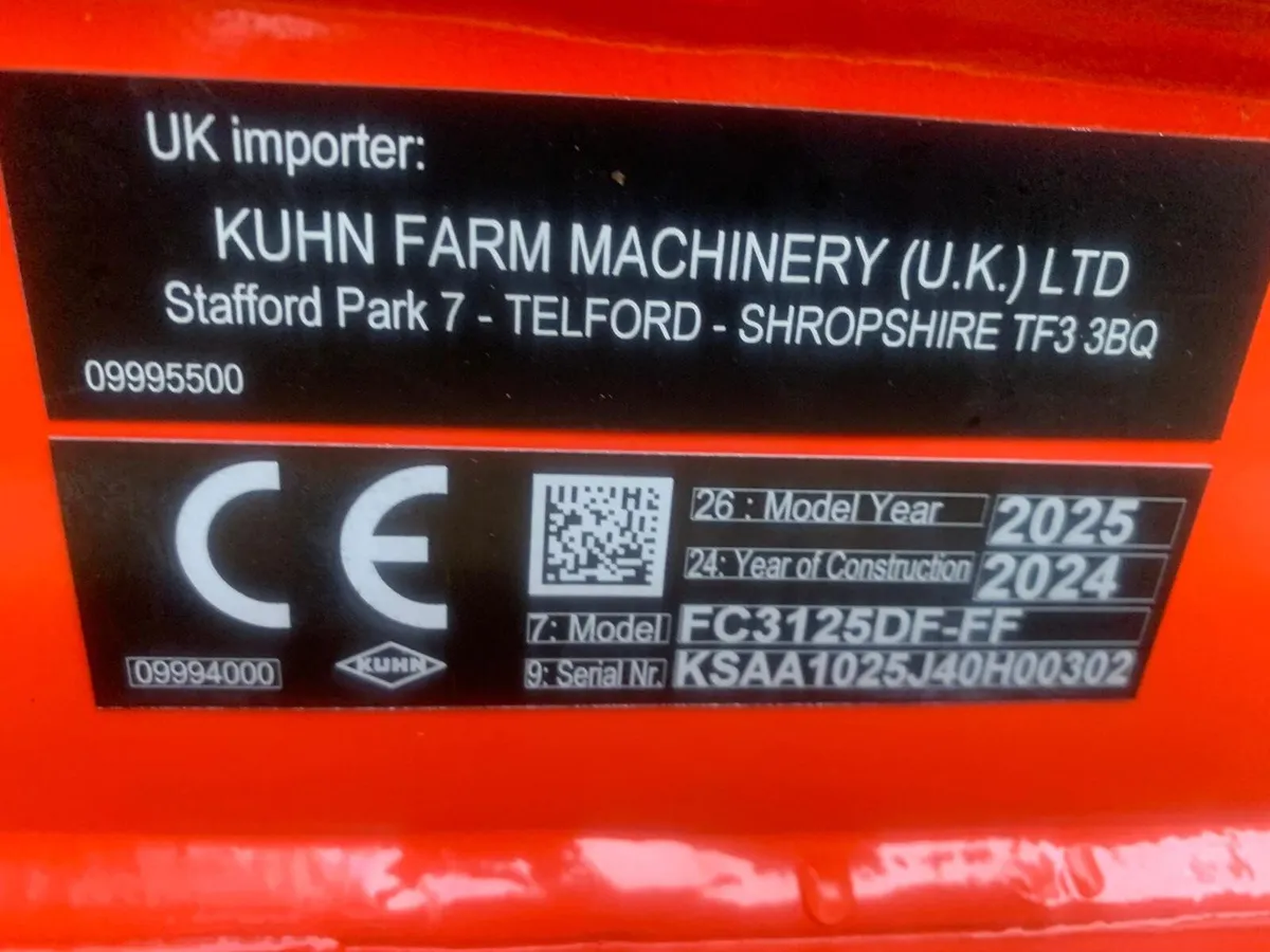 KUHN FC3125 DF-FF MOWER CONDITIONER, NEW @ 0% - Image 3