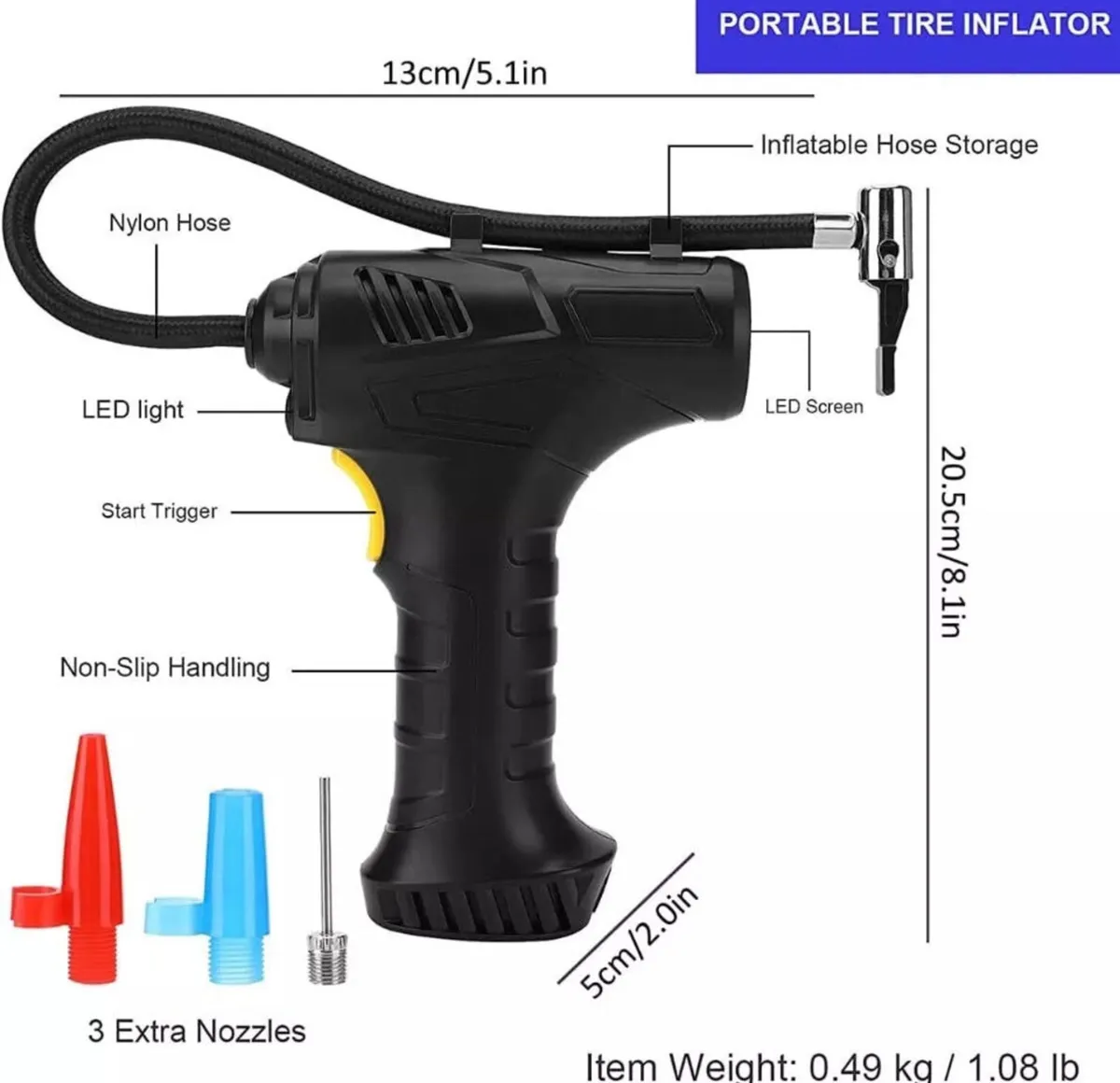 150psi Cordless Air Compressor Tyre Inflator NEW - Image 2