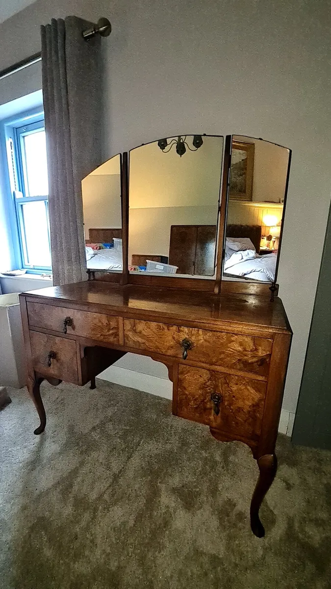 3 set Antique Wardrobe, dressing table, & cabinet - Image 1