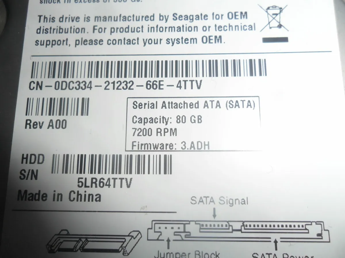 Seagate hdd 80gb, sata - Image 3