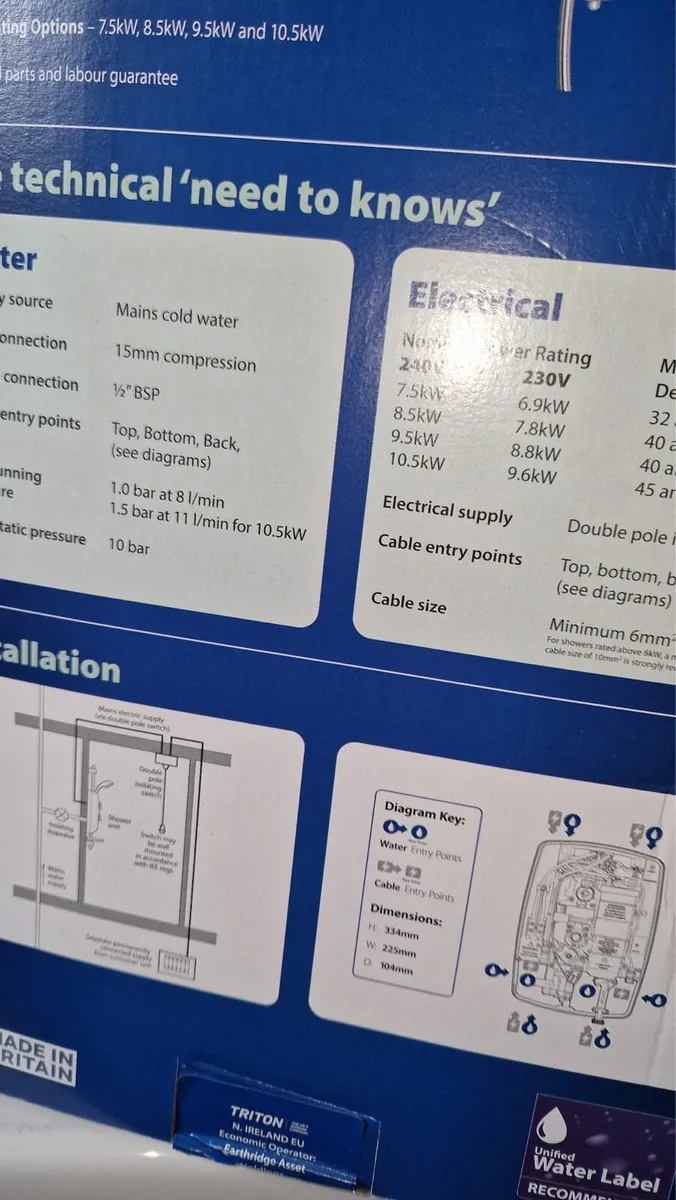 Triton T80 electric shower - Image 4