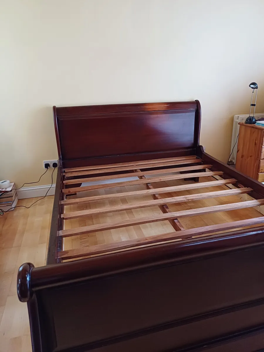 Sleigh bed frame - king size - Image 2