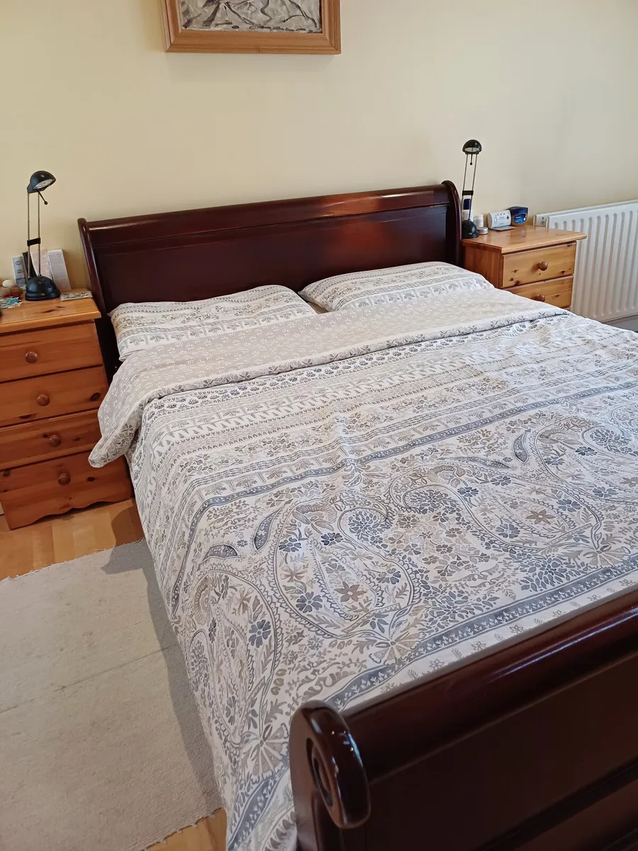 Sleigh bed frame - king size - Image 3
