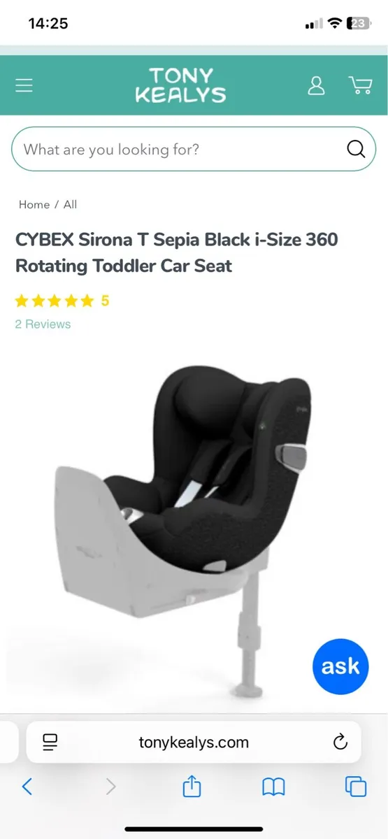 CYBEX Sirona T toddler car seat 360’ - Image 1