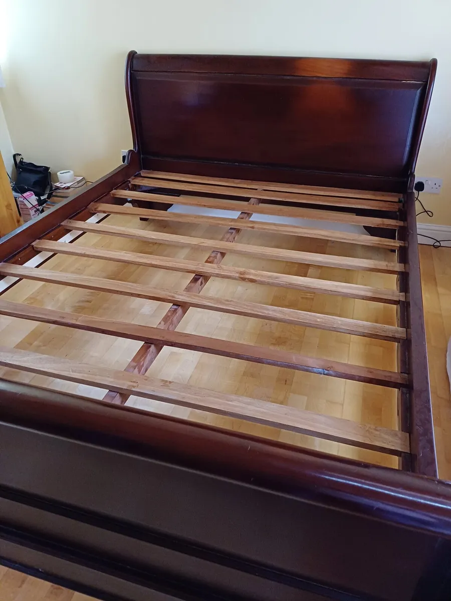 Sleigh bed frame - king size - Image 4