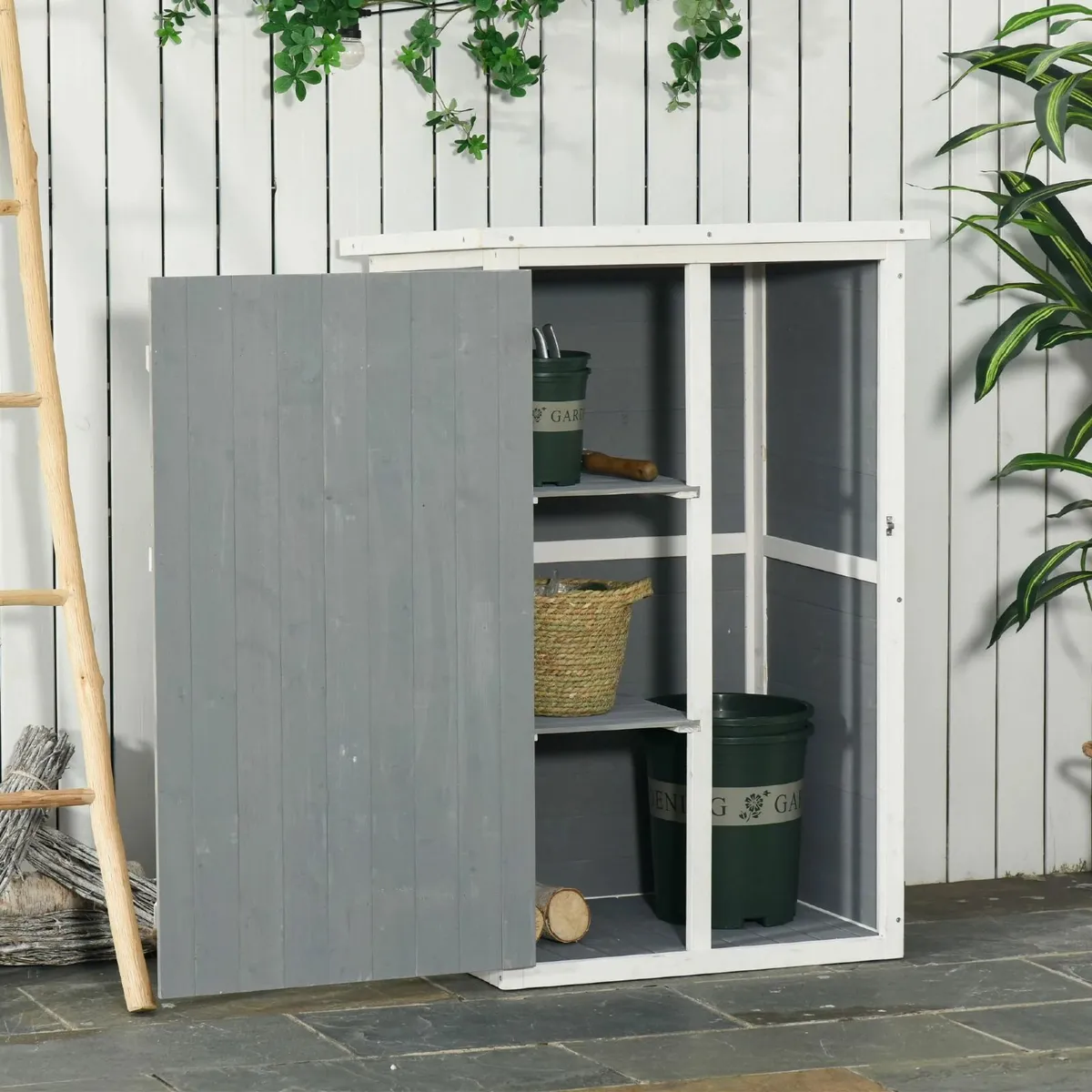Garden Shed Wooden Garden Storage Shed Fir Wood - Image 1
