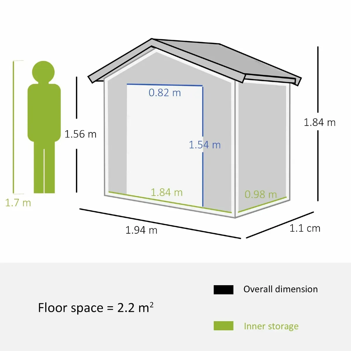 Outdoor Garden Shed Storage, Backyard Steel - Image 3