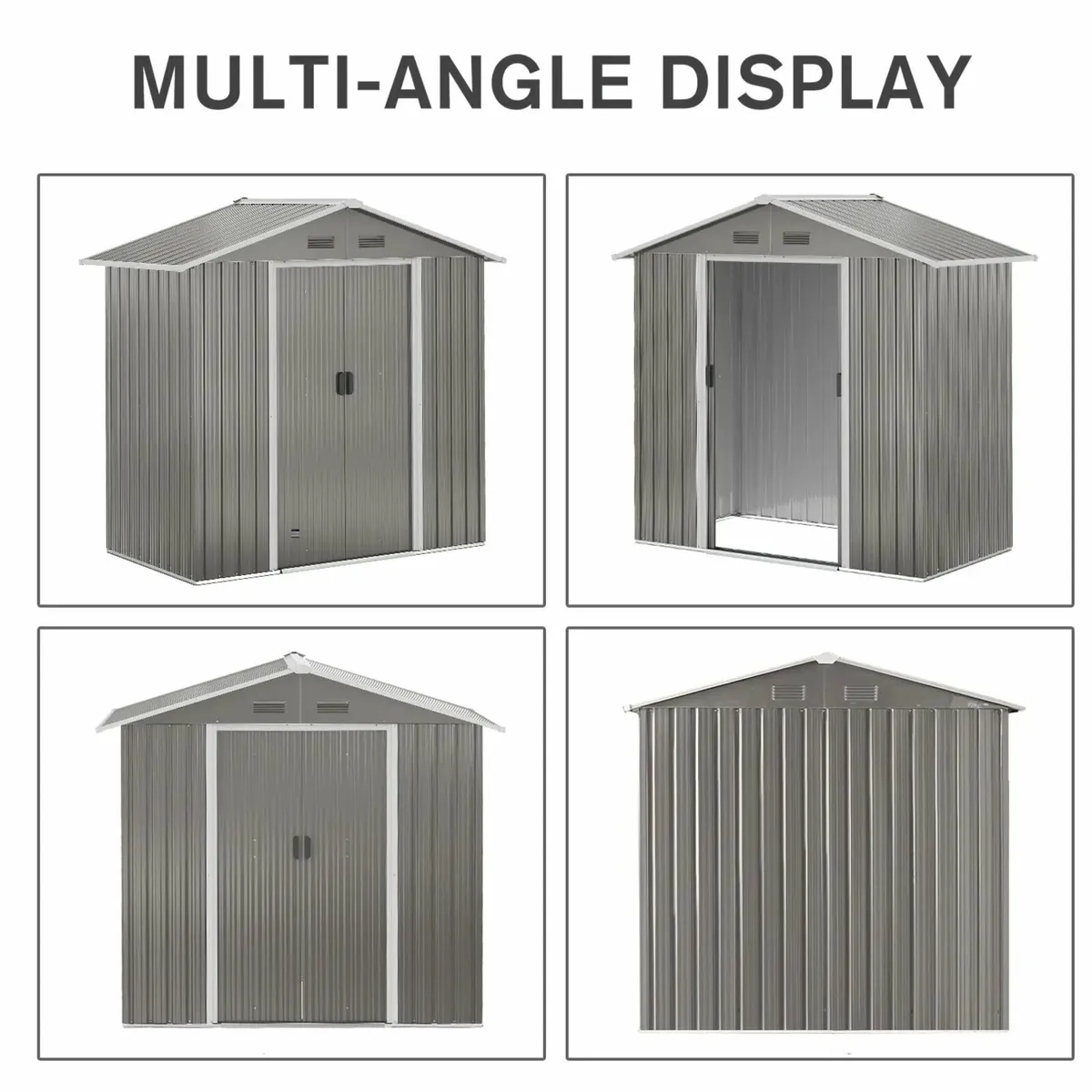Outdoor Garden Shed Storage, Backyard Steel - Image 4