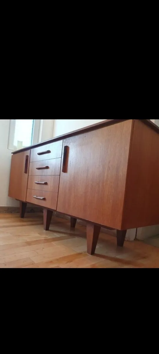 mid century solid teak sideboard - Image 4