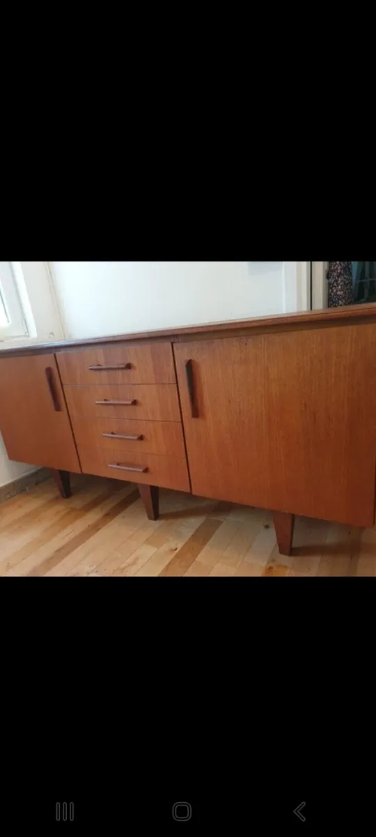 mid century solid teak sideboard - Image 1