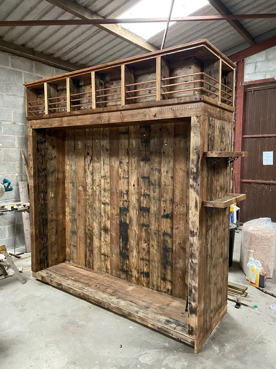 Reclaimed wood shelving - Image 3