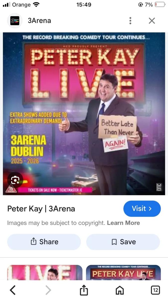 Peter Kay tickets