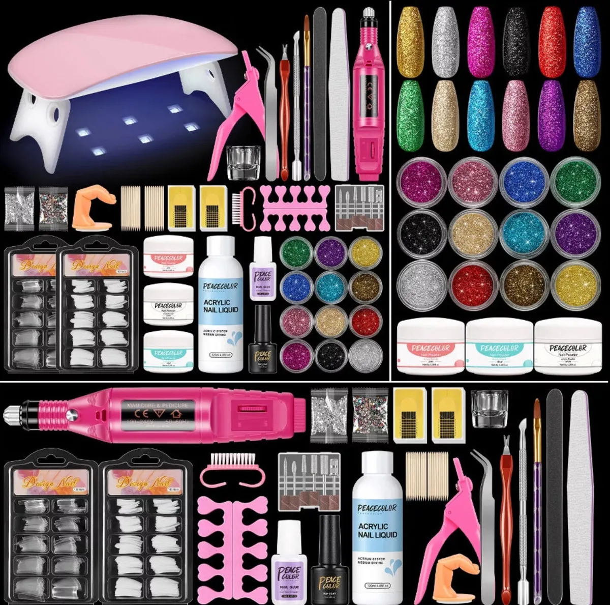 All-in-One Nail Manicure Kit with Lamp & Drill - Image 1