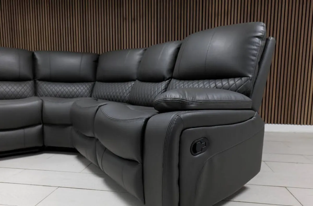 Rita Leather Manual Leather Recliner Sofa - Image 4