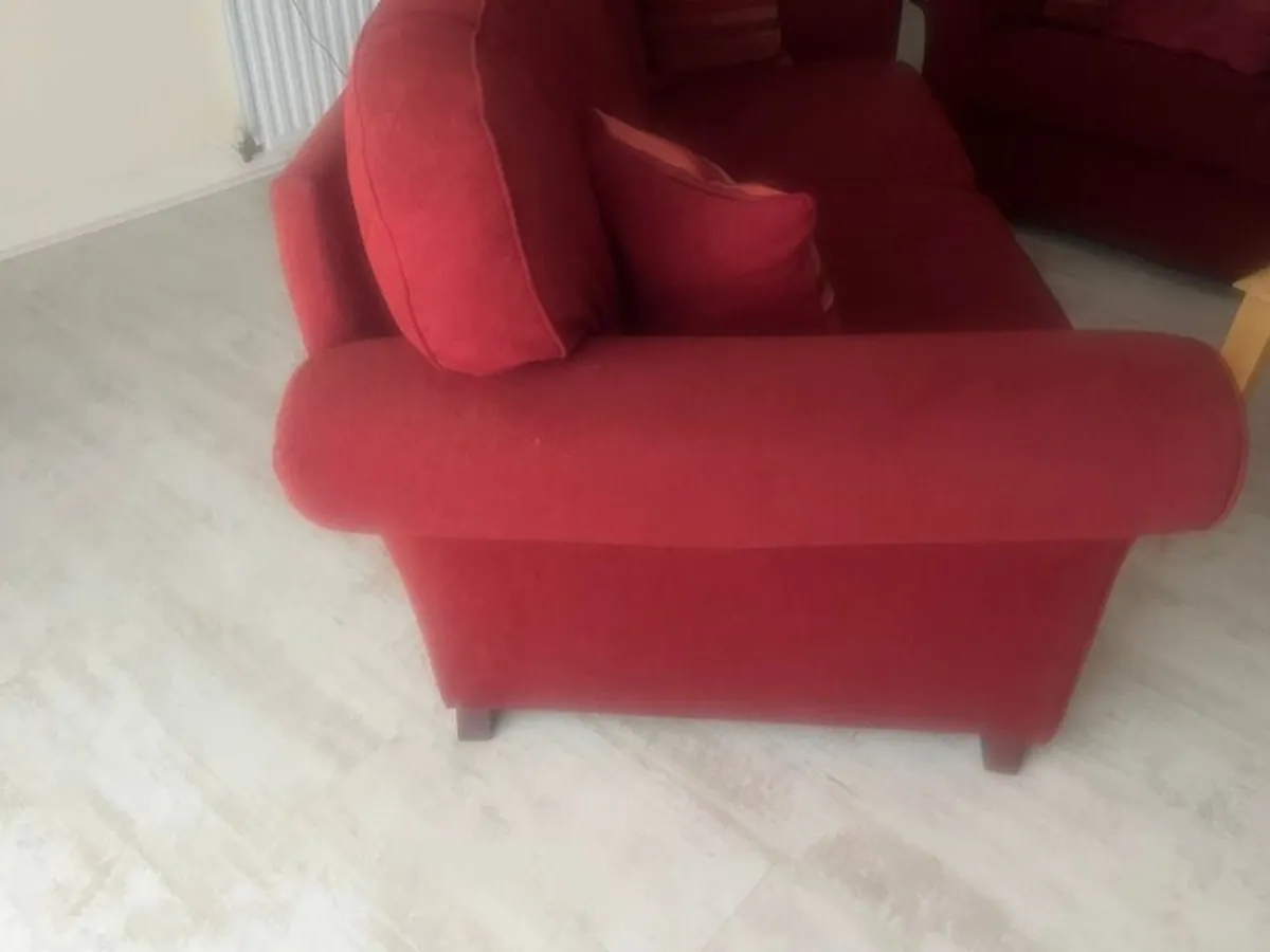 3 Seater Sofa - Brick red - Image 3