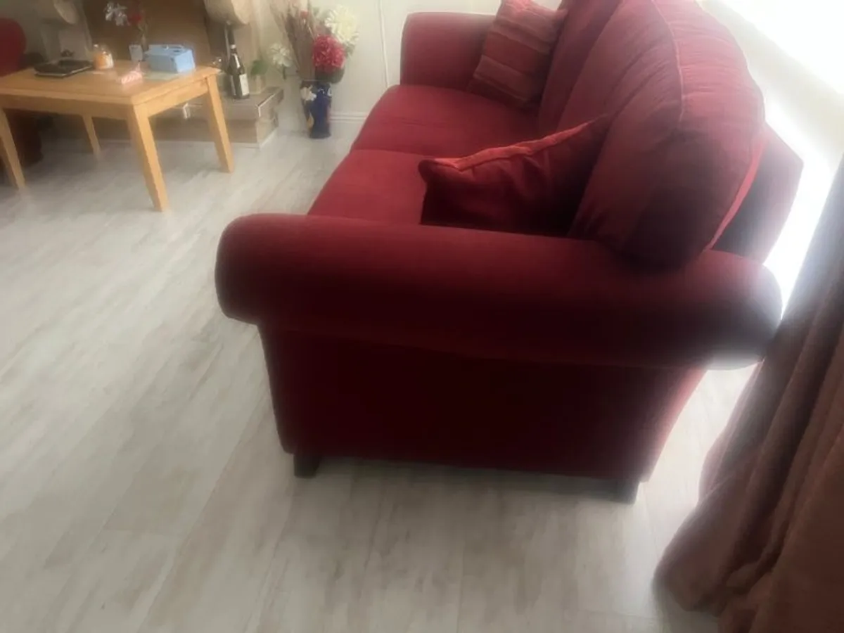 3 Seater Sofa - Brick red - Image 4