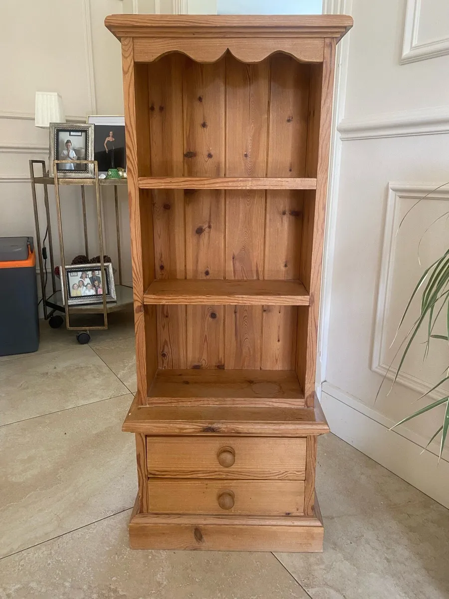 Tall Brown Unit with Two Drawers - Image 2