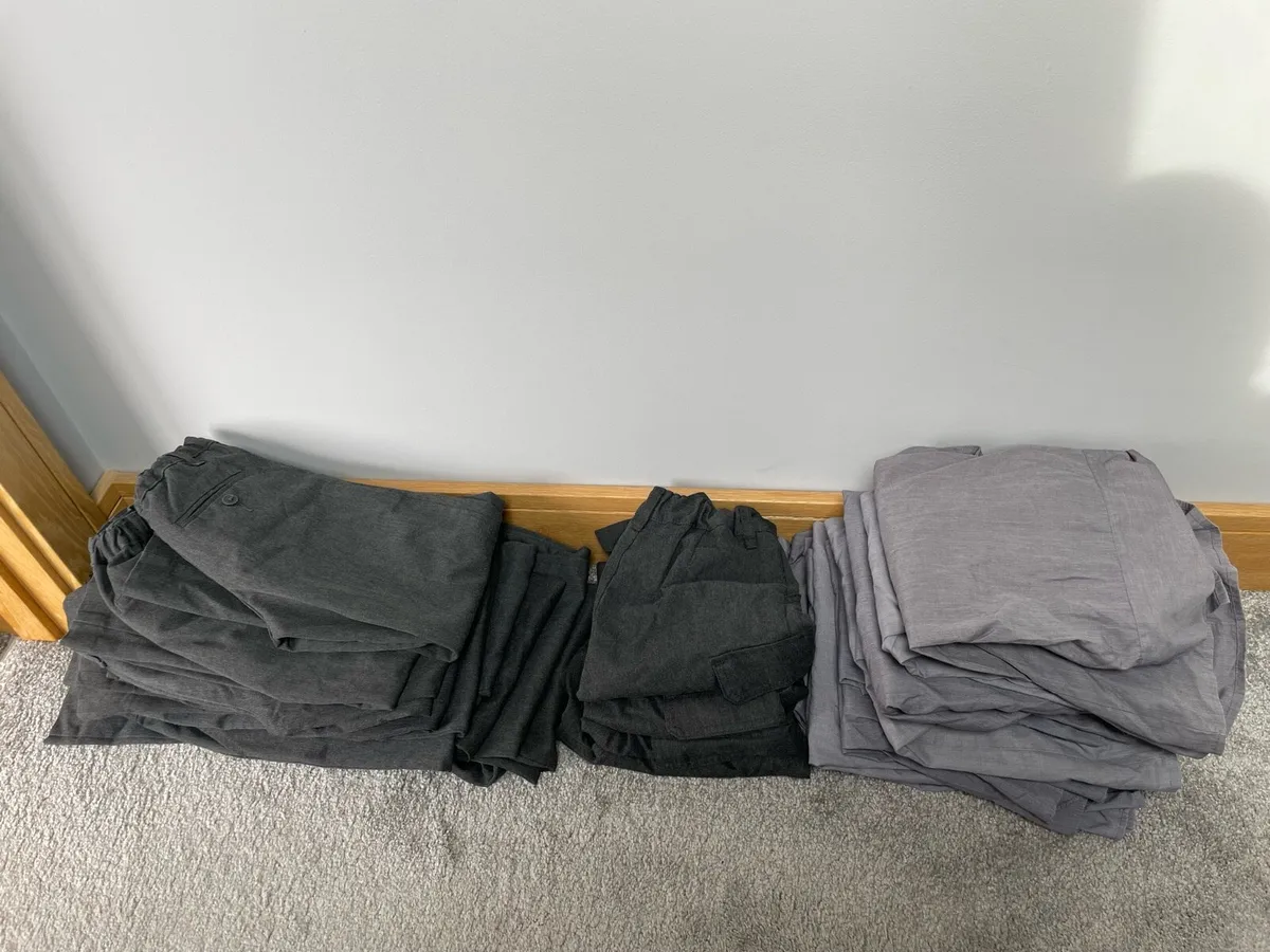 Bundle of grey uniforms