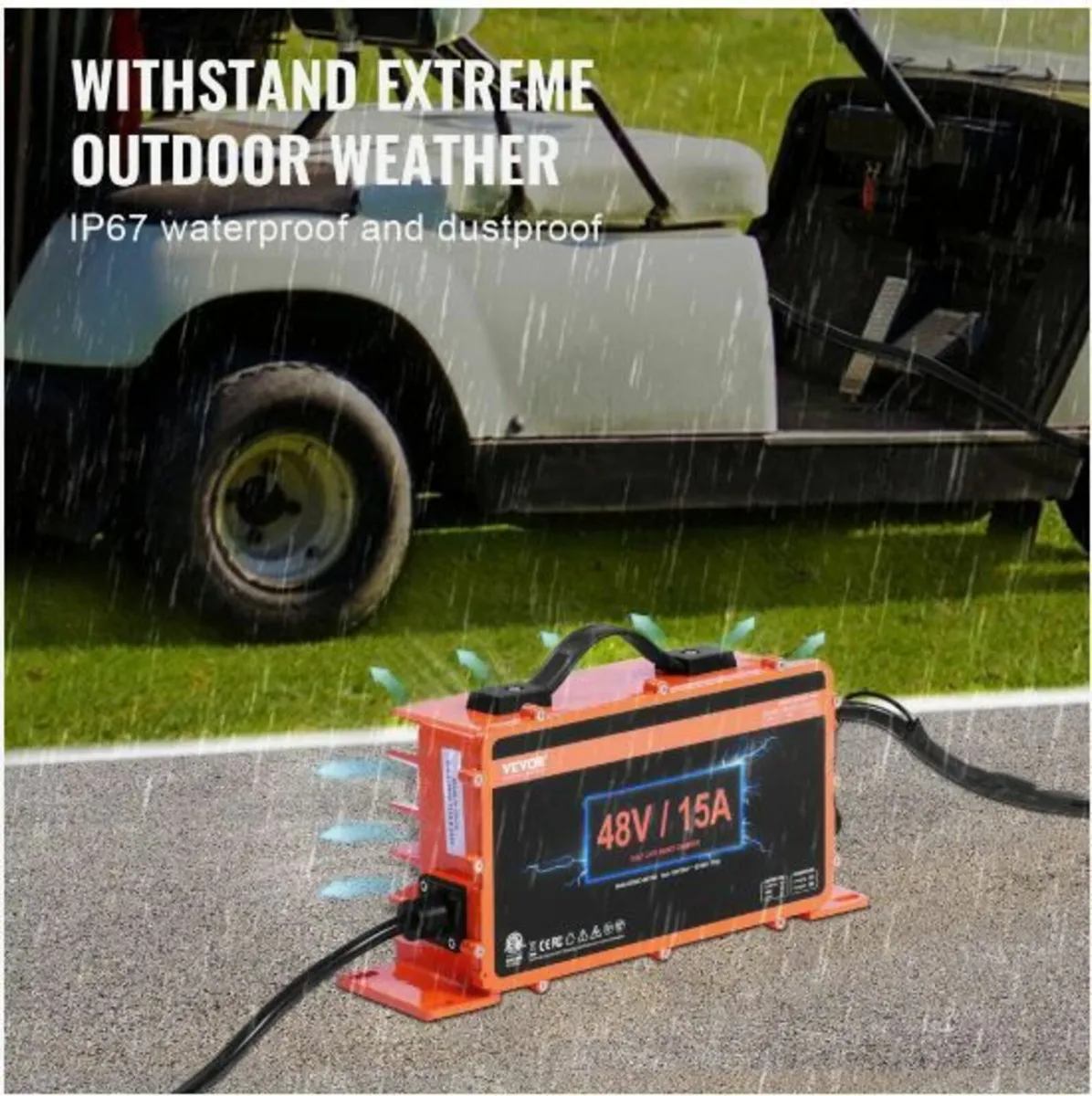 48 Volt 15 AMP Golf Cart Smart Battery Charger - Image 2
