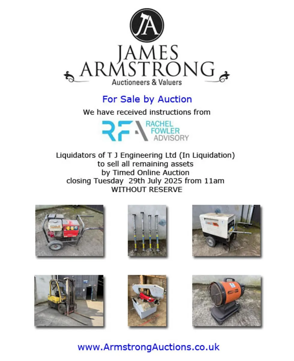 Timed Online Auction **Tuesday 29th July** - Image 1