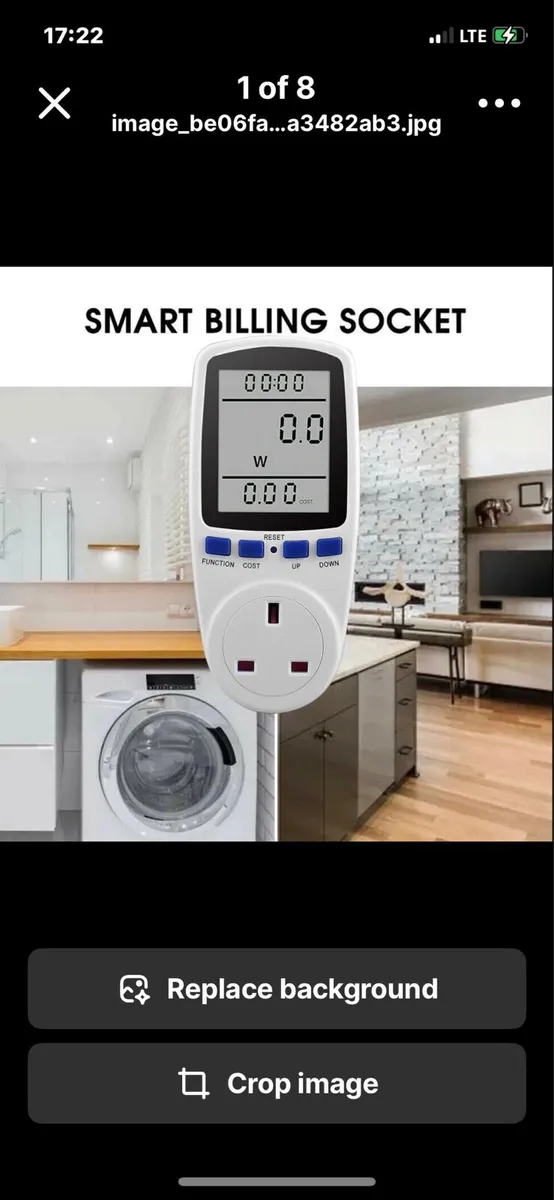 Plug-in Electricity Power Consumption Meter Monito - Image 1