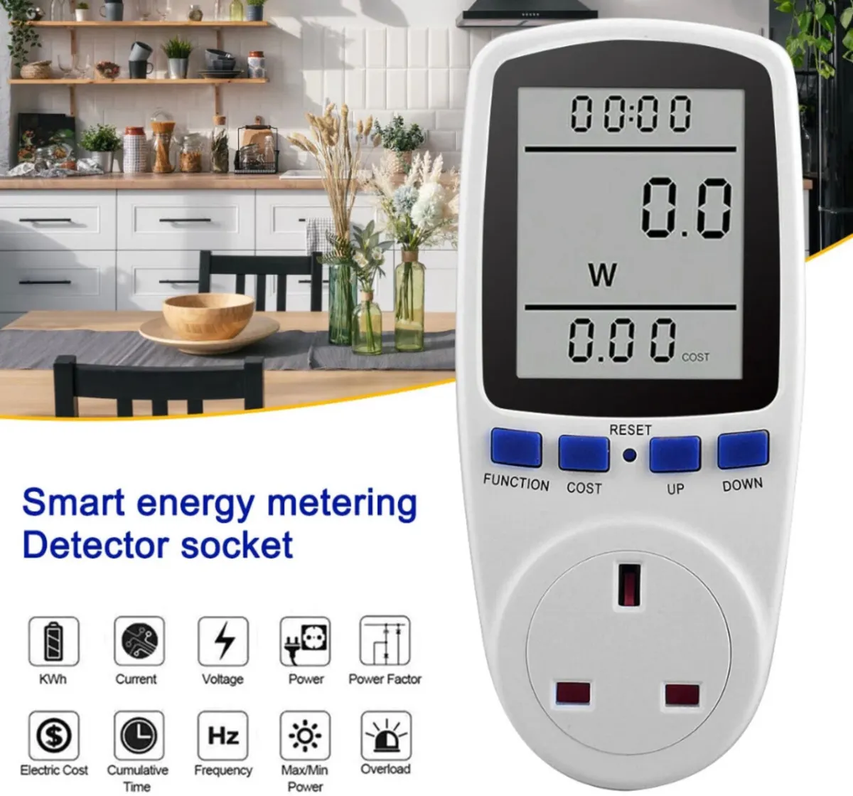 Plug-in Electricity Power Consumption Meter Monito - Image 3