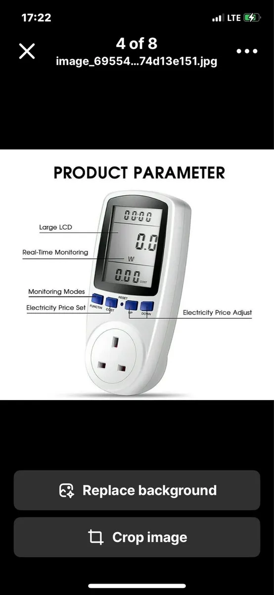 Plug-in Electricity Power Consumption Meter Monito - Image 4