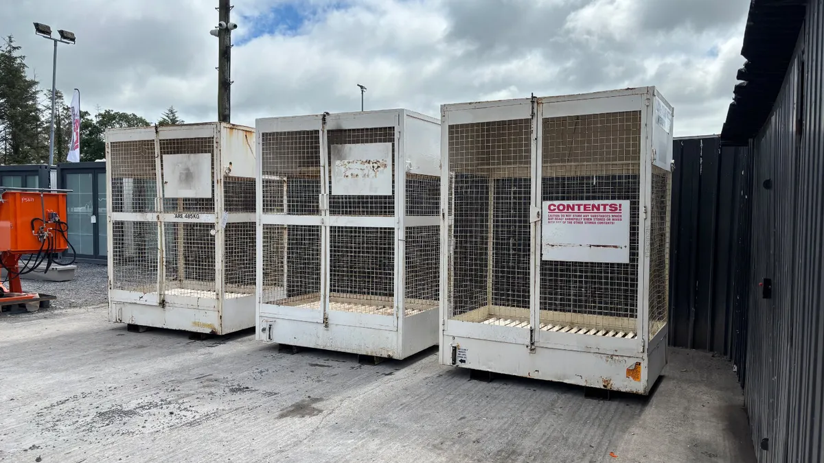 Steel Storage Cages With Drip Tray - Image 3