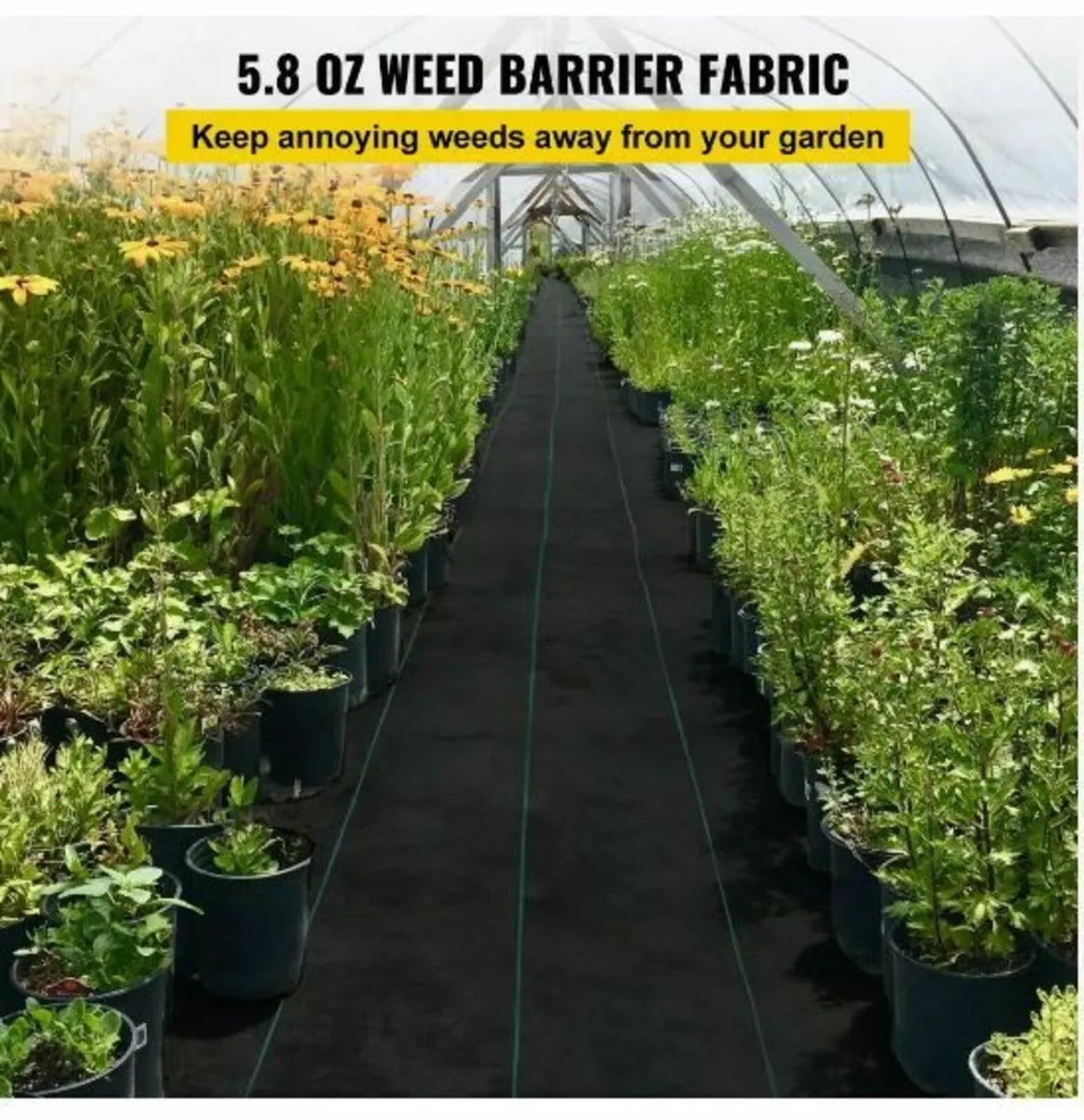 Weed Barrier, 5.8oz Landscape Fabric, 3ft x 300ft - Image 2