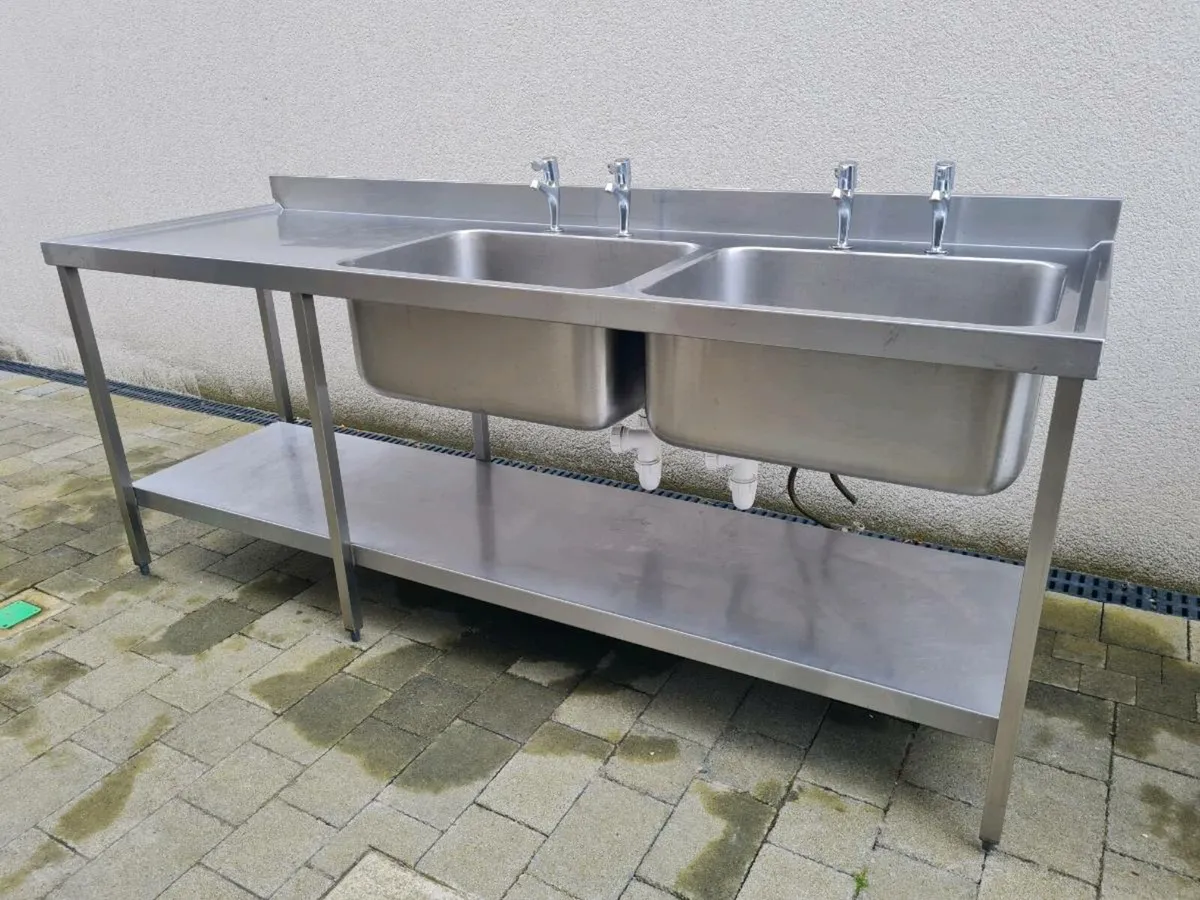 Stainless Steel Double Sinks - Image 1