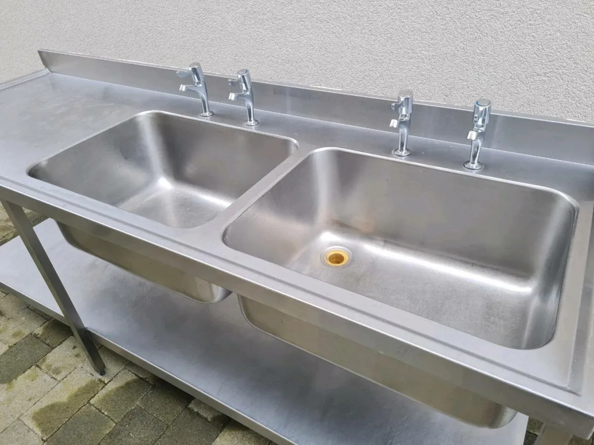 Stainless Steel Double Sinks - Image 3
