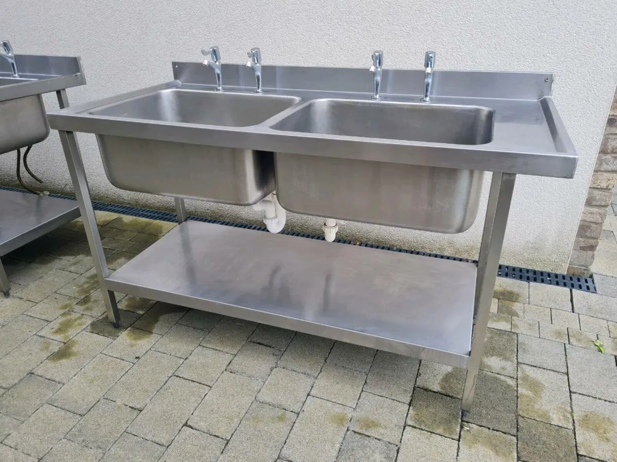 Stainless Steel Double Sinks - Image 4