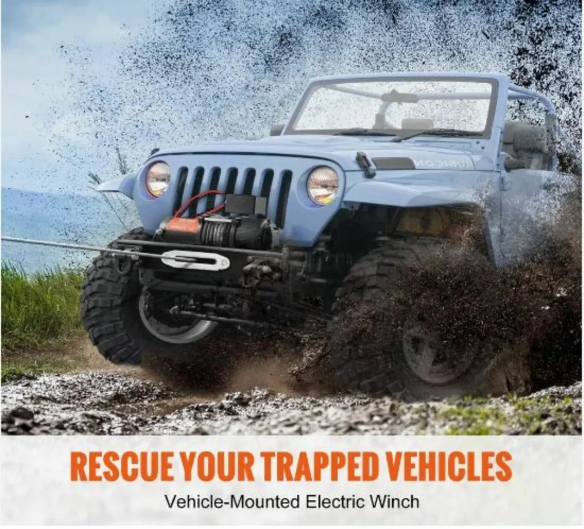 Electric Winch, 12V 4500 lb Load Capacity - Image 2
