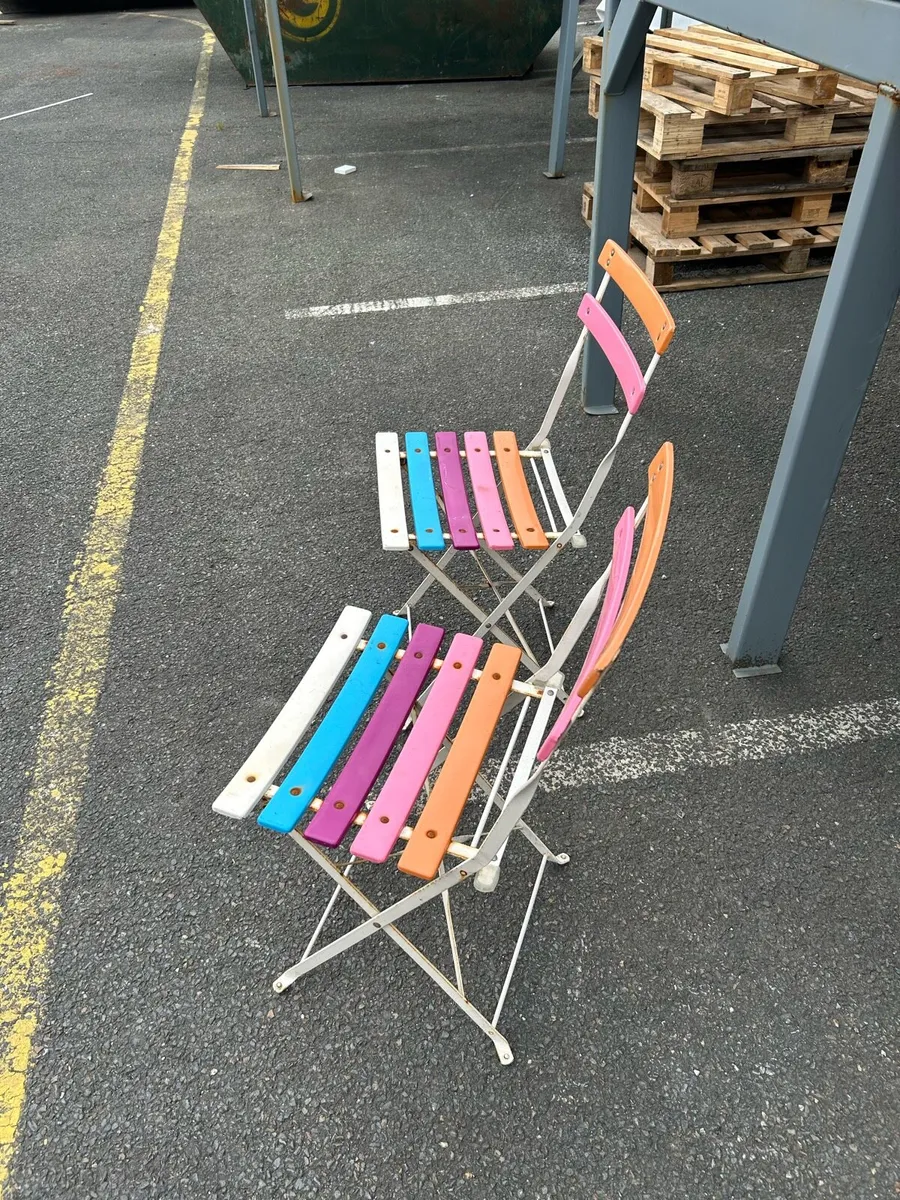 2 steel foldable chairs - Image 3