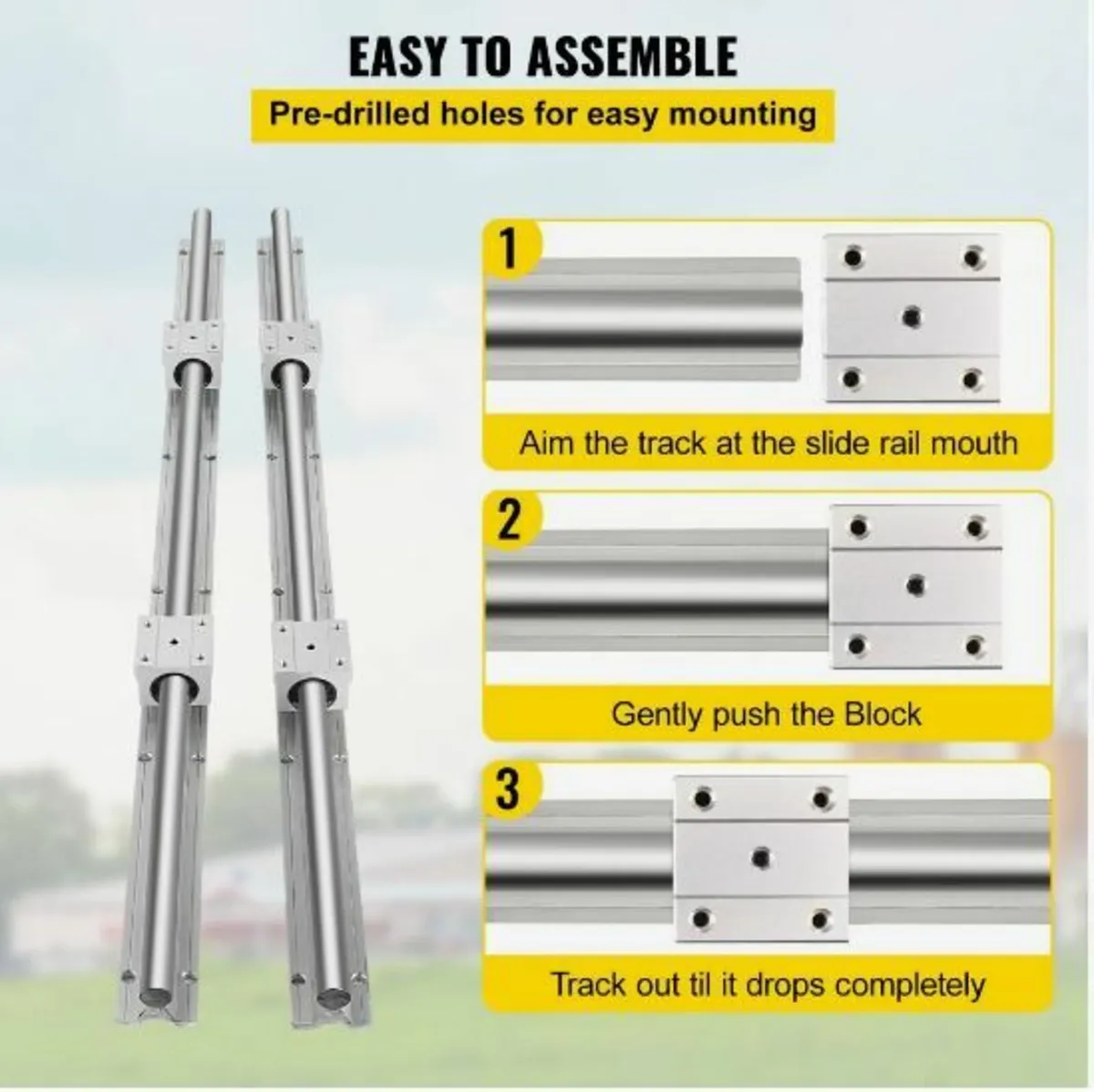 Linear Rail Guide 2X SBR16-600 mm - Image 3