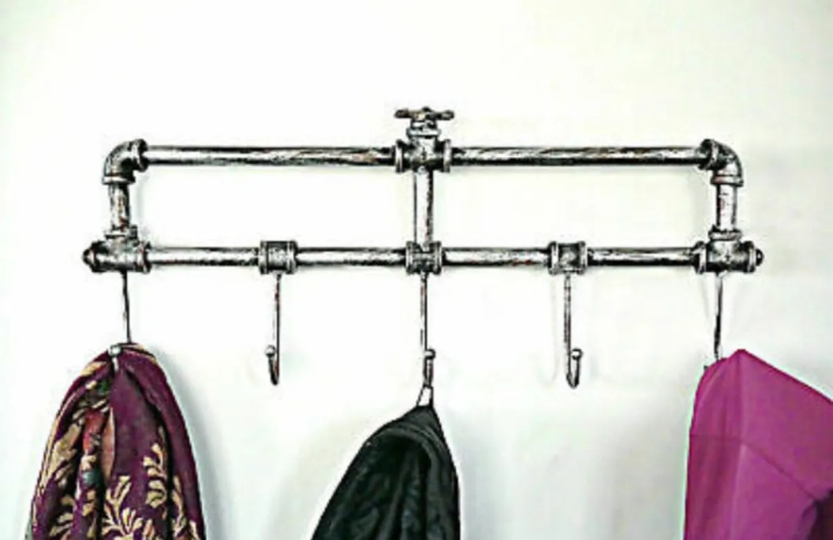 Vintage Style Industrial Wall Mounted Coat Hooks - Image 2