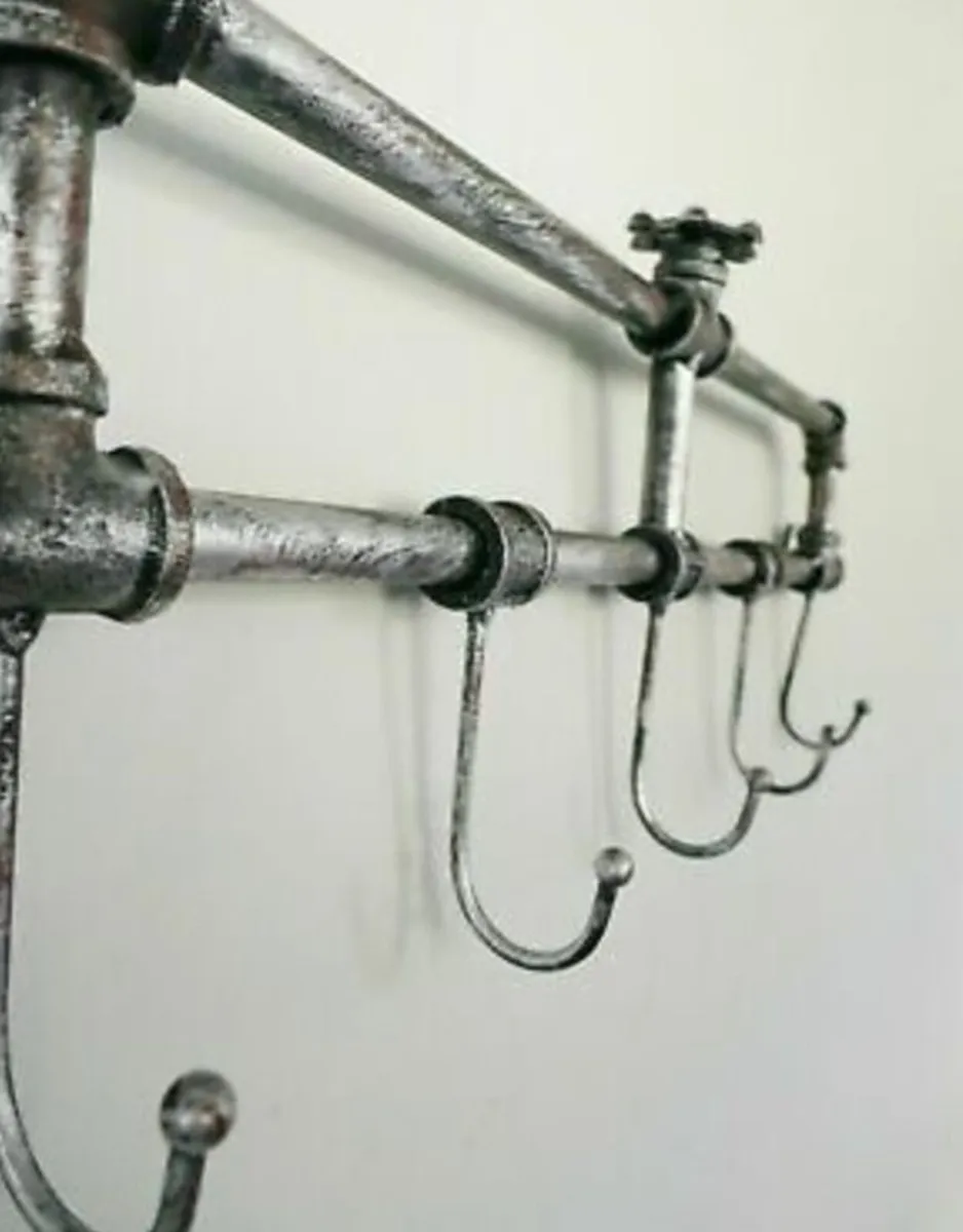 Vintage Style Industrial Wall Mounted Coat Hooks - Image 4