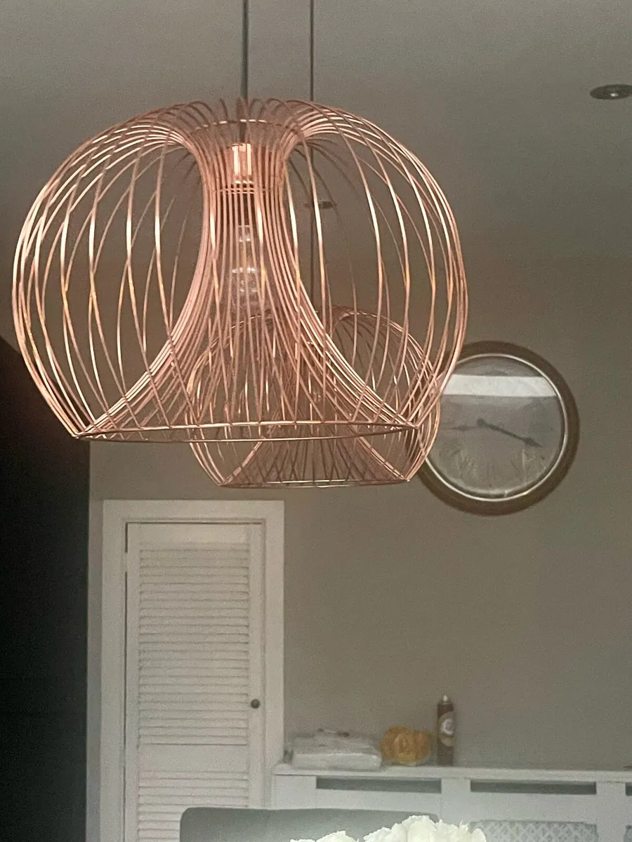 2 Overtable Light Copper Lights fittings - Image 1