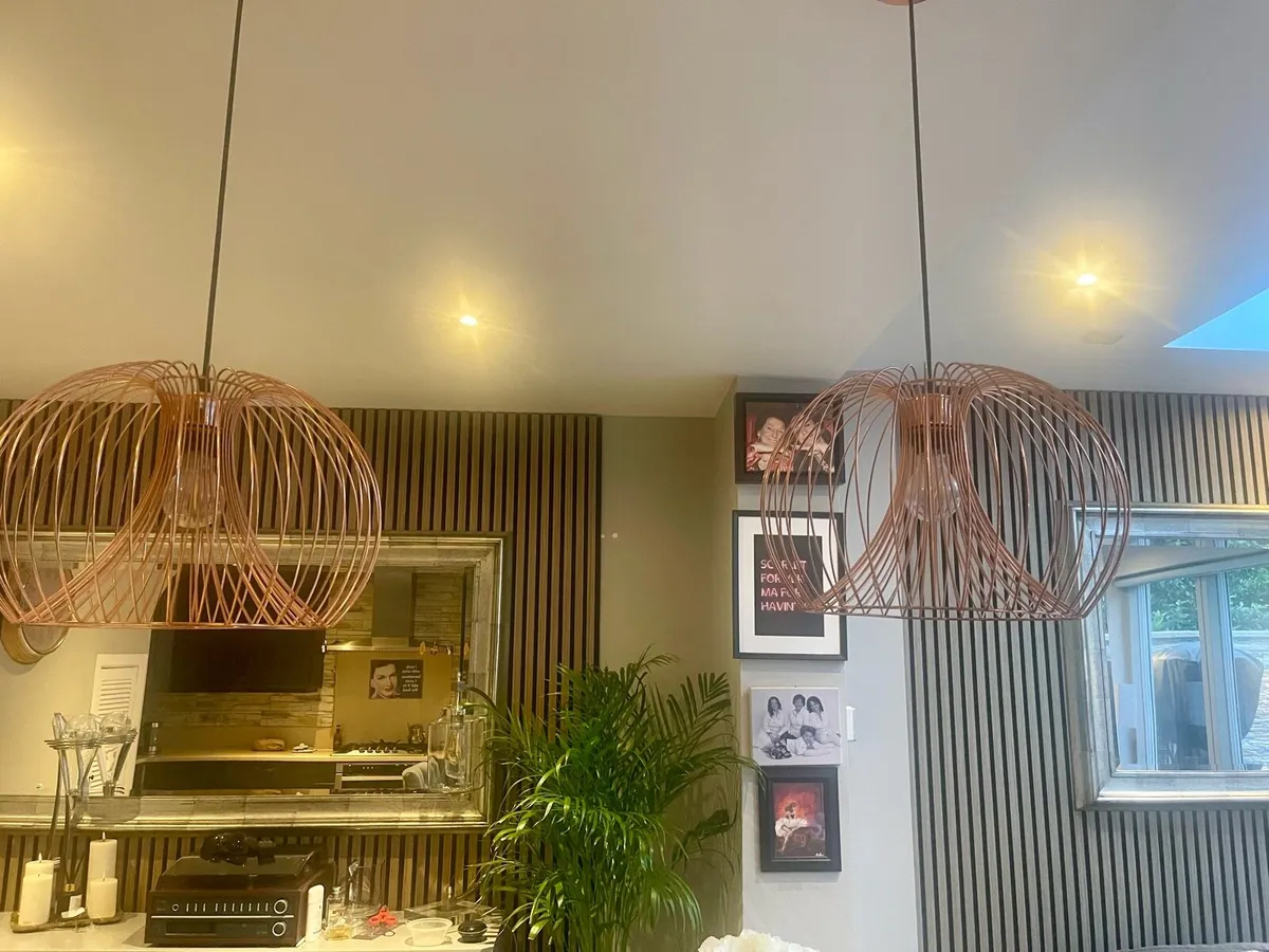 2 Overtable Light Copper Lights fittings - Image 3