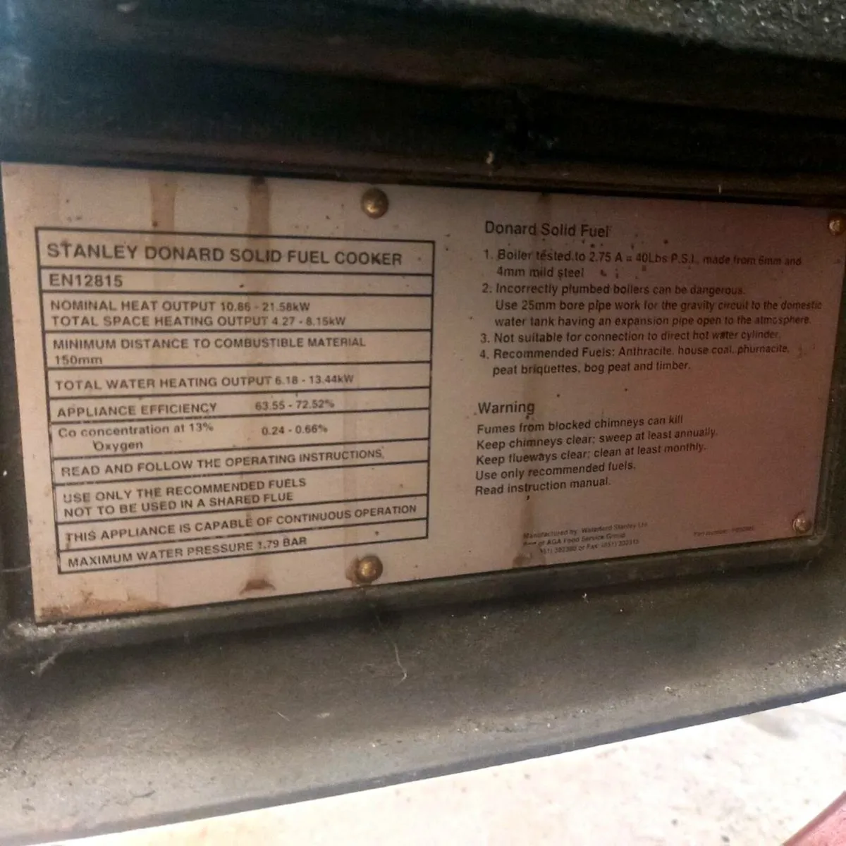 Red Stanley Donard Central Heating Cooker - Image 4