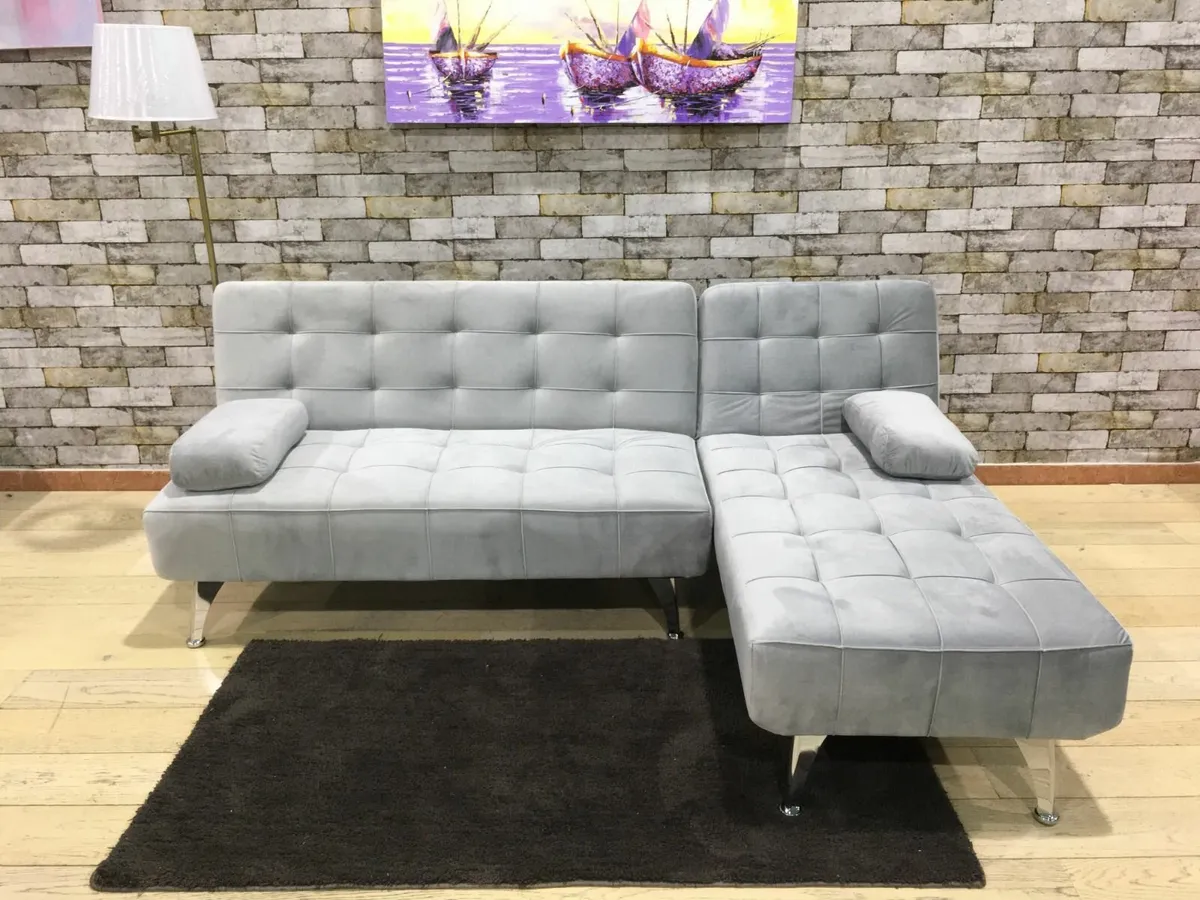 ✅ Sleek & Snug – Nordic Sofa Bed with Chaise - Image 1