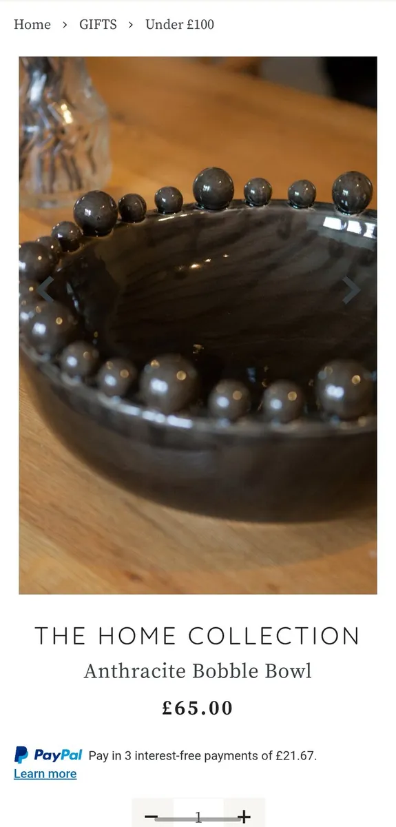 Anthracite Bobble Bowl LARGE IN SIZE - Image 1