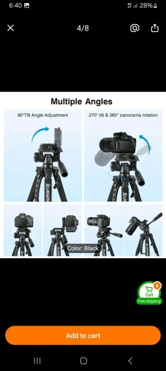 4k HD digital camcorder with tripod - Image 3