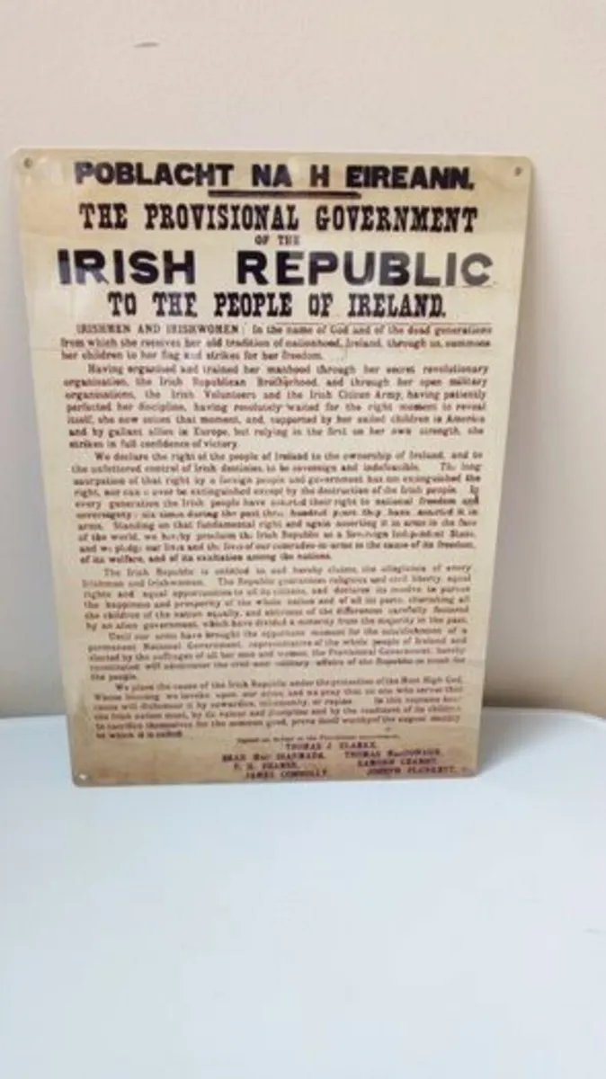 1916 Proclamation of the Irish Republic - Image 1