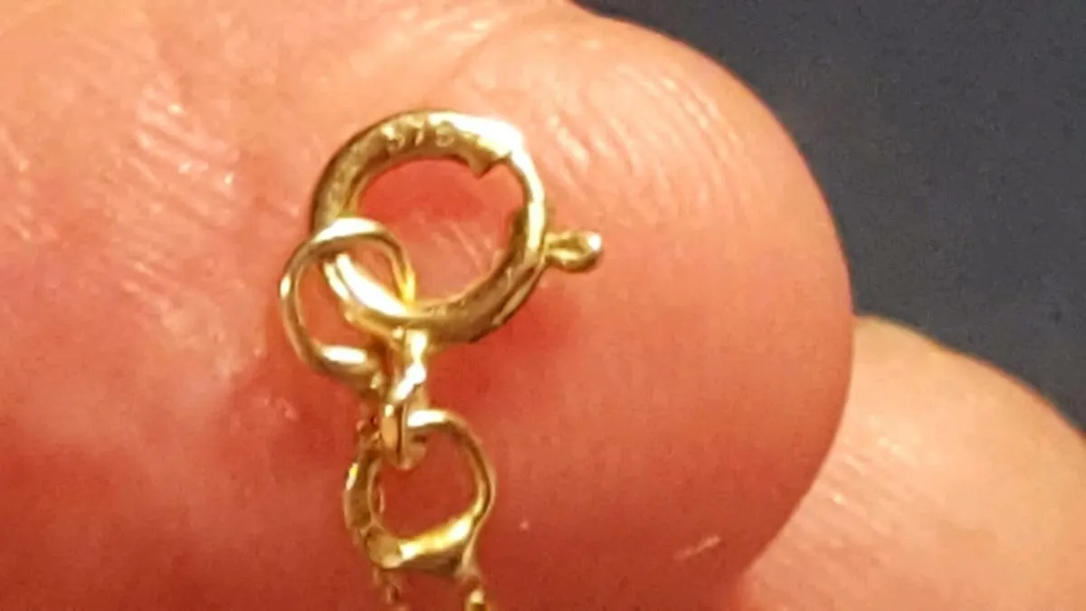 VICTORIAN, 9CT Old Gold Ladies 18"Oval Necklace ! - Image 3