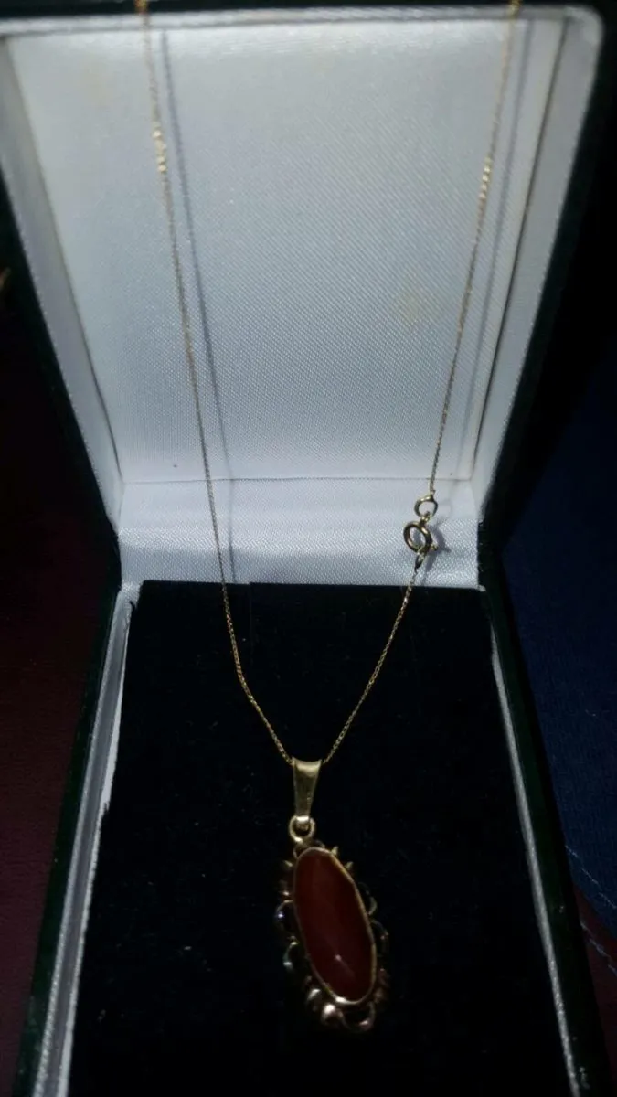 VICTORIAN, 9CT Old Gold Ladies 18"Oval Necklace ! - Image 4