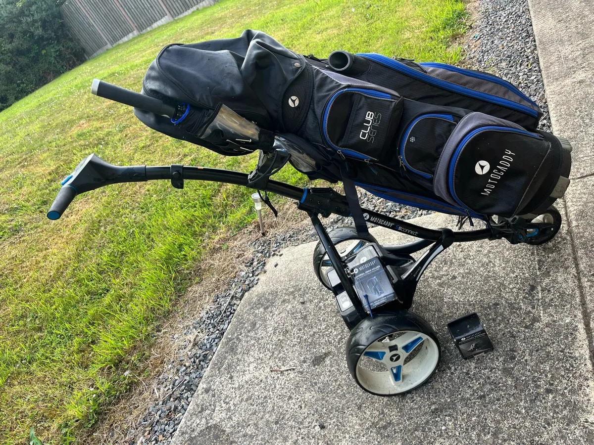 Motocaddy Golf Trolley and set - Image 1