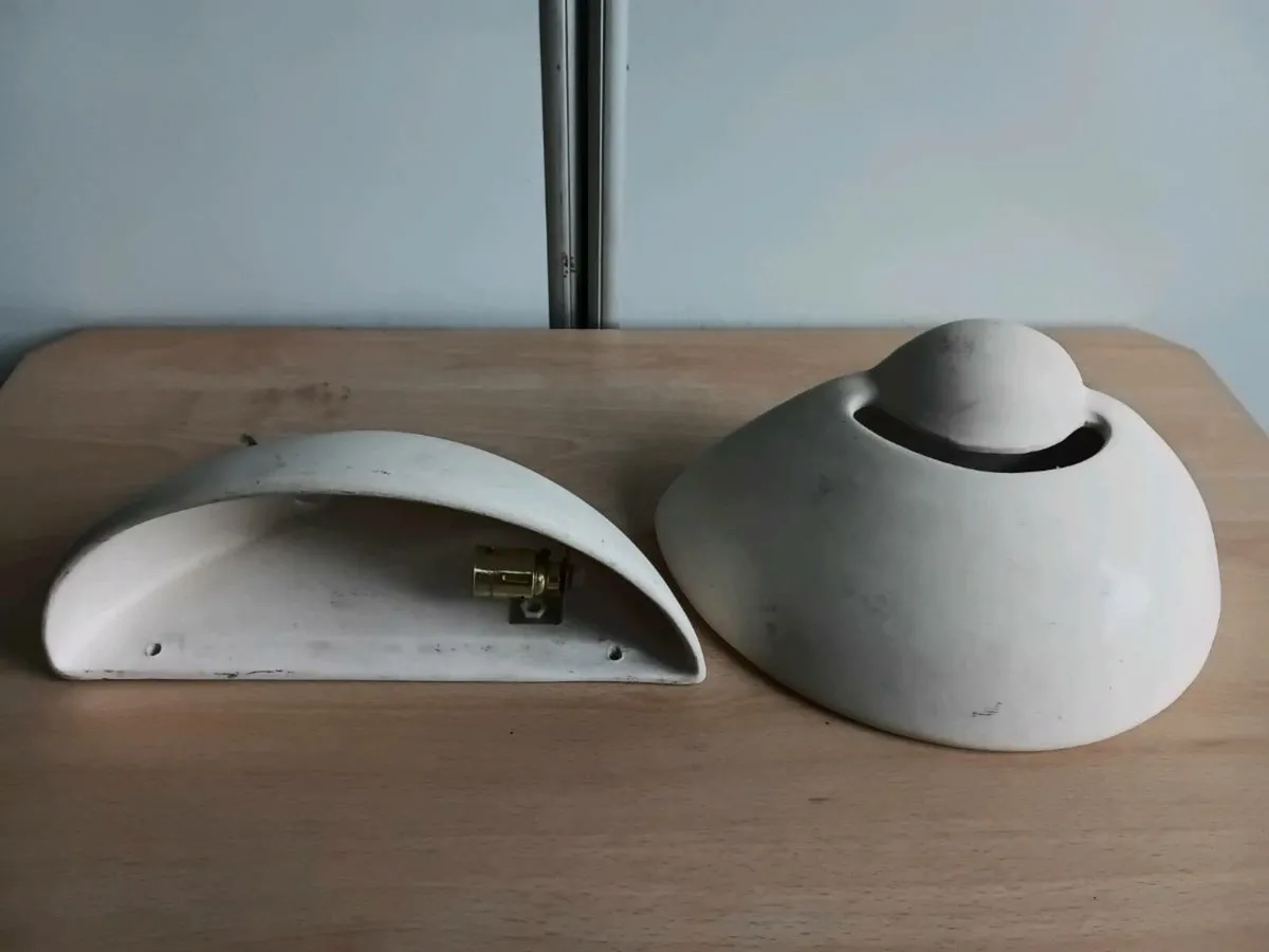 Vector Unglazed Ceramic Wall Washer Wall Light X2 - Image 1